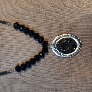 Black glass beads very nice necklace